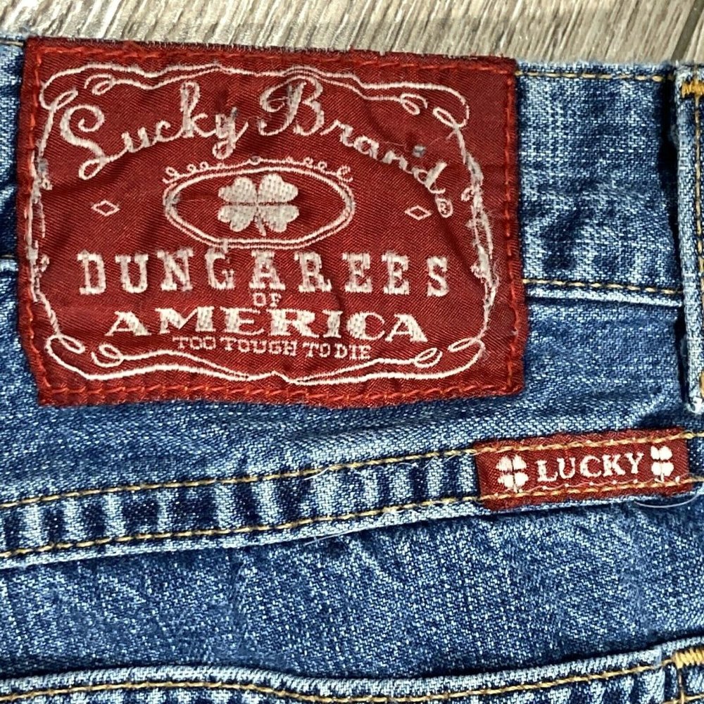 Lucky Brand Dungarees Women's Size 12/31 Jeans Denim Mid -Rise Blue Straight Leg
